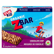 CLIF KID ORGANIC ZBAR ORGANIC CHOCOLATE CRIP BARS, 5 x, 36 G