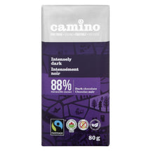 CAMINO INTENSELY DARK CHOCOLATE, 88% ORGANIC, 80G