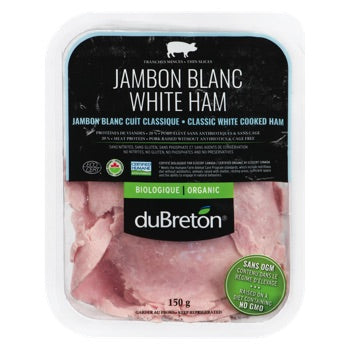 DUBRETON, JAMBON BLANC ÉMINCÉ BIOLOGIQUE, 150G