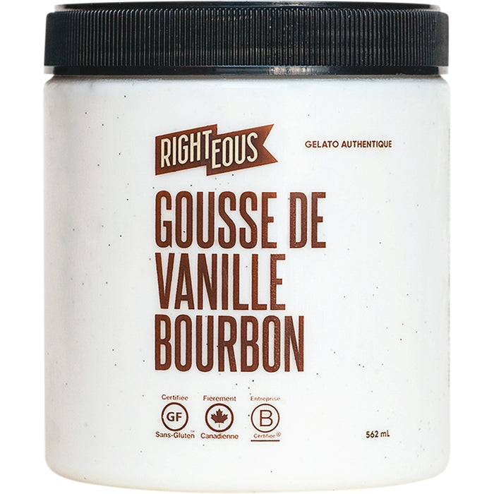 RIGHTEOUS, GELATO À LA GOUSSE DE VANILLE BOURBON, 562 ML