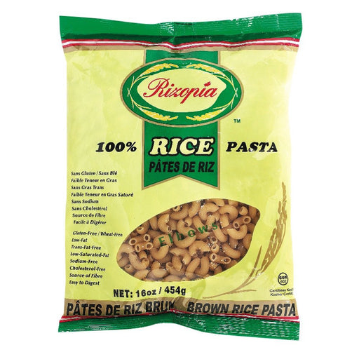 RIZOPIA PÂTE RIZ BRUN MACARONI  454 G