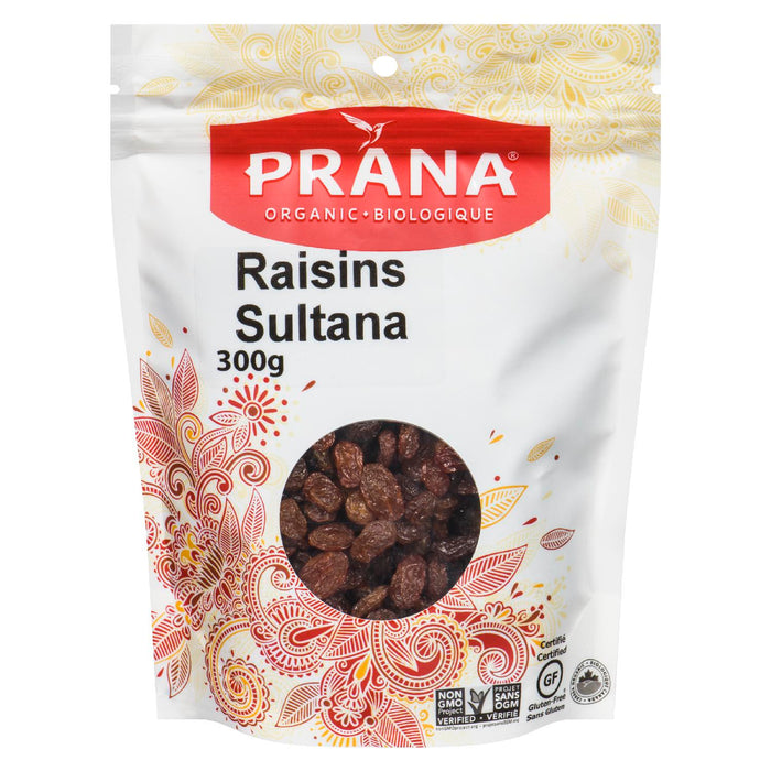 PRANA RAISINS SULTANA BIOLOGIQUE, 300 G