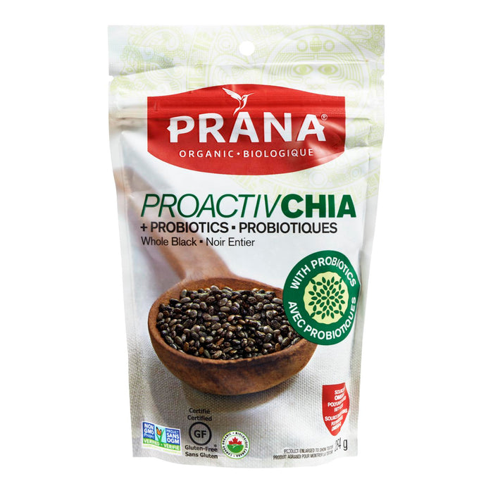PRANA CHIA ENTIER NOIR PROBIOTIQUES BIOLOGIQUE, 284 G