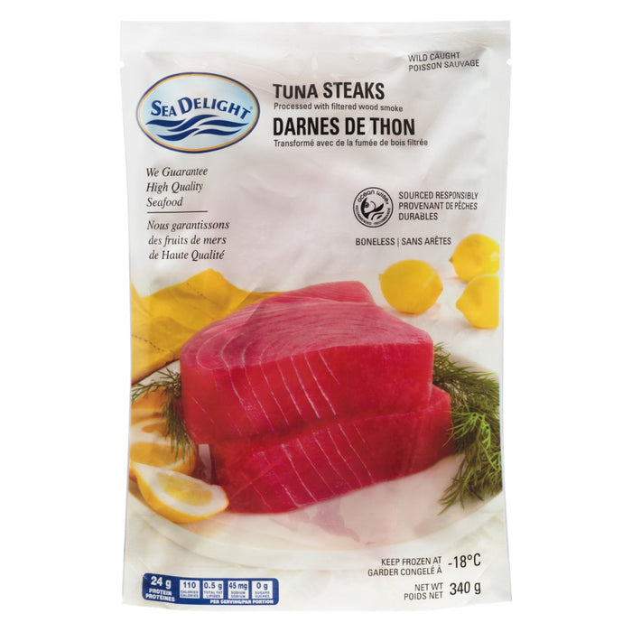 SEA DELIGHT, DARNES DE THON SURGELÉ, 340 G