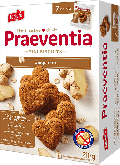 PRAEVENTIA BISCUITS GINGEMBRE 210G