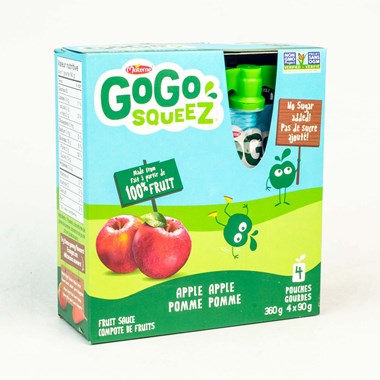 GOGO SQUEEZ, COMPOTE POMME 100% FRUITS, 360G
