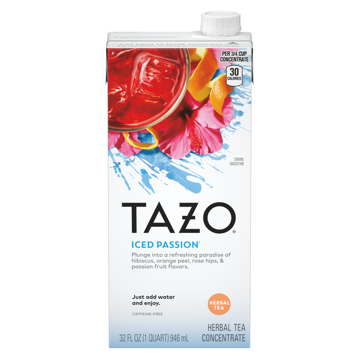 TAZO, ICED PASSION CONCENTRATED HIBISCUS ICED TEA, 946 ML