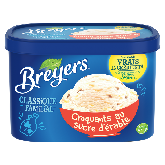 BREYERS, CRÈME GLACÉE CROQUANTS AU SUCRE D'ÉRABLE, 1.66 L