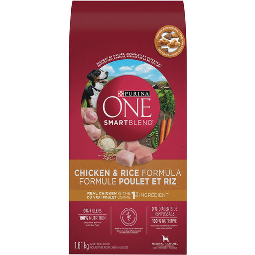 PURINA, ONE SMARTBLEND NOURRITURE POUR CHIENS POULET ET RIZ, 1.81 KG