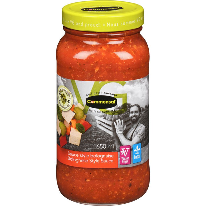 COMMENSAL, SAUCE BOLOGNAISE VÉGANE BIO, 650 ML