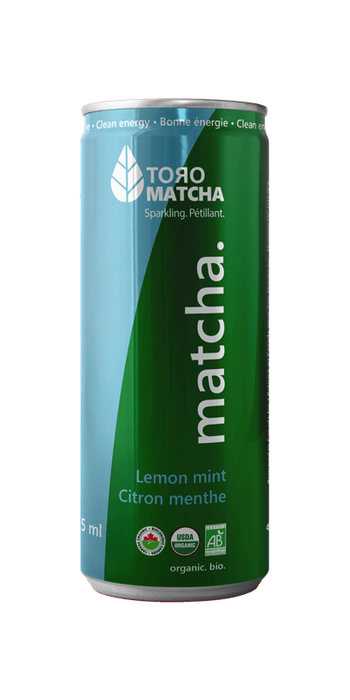TORO, MATCHA PÉTILLANT CITRON MENTHE BIOLOGIQUE, 355ML