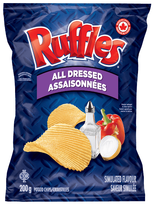 RUFFLES, CROUSTILLES ASSAISONNÉES, 200 G
