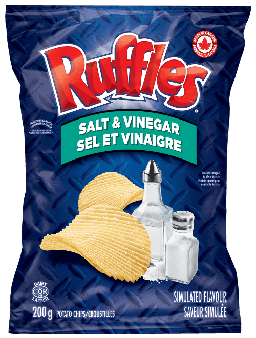 RUFFLES, CROUSTILLES SEL ET VINAIGRE 220Gr