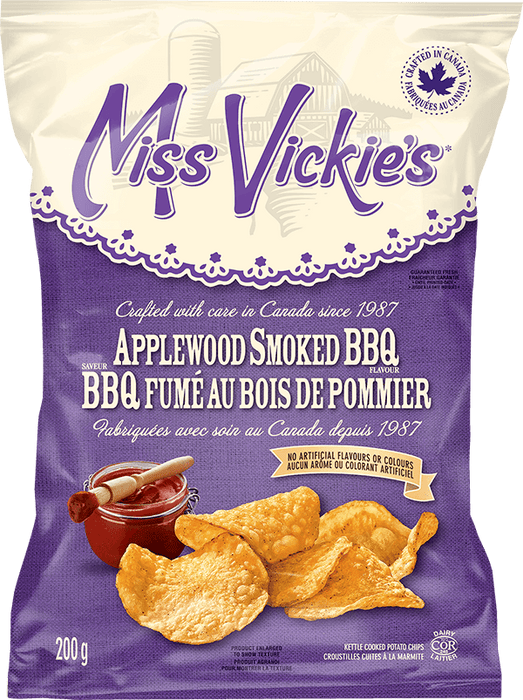 MISS VICKIE'S, CROUSTILLES BBQ FUMÉ AU BOIS DE POMMIER, 200 G