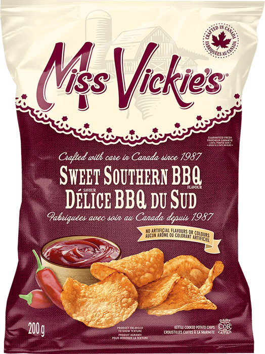 MISS VICKIE'S, CROUSTILLES DÉLICE BBQ DU SUD, 200 G