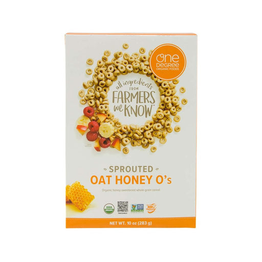 ONE DEGREE, CEREALES GERMEE O'S AVOINE ET MIEL BIO, 283G