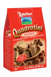 LOACKER QUADRATINI GAUFFRETTE CHOCOLAT NOISETTE 250 G