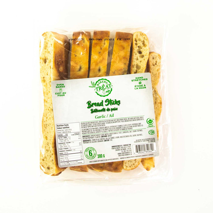 BAKERS TREAT, BÂTONS DE PAIN À L'AIL, 300 G