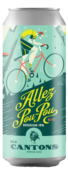 DES CANTONS, ALLEZ POU-POU SESSION IPA BIOLOGIQUE 4.5%, 473 ML