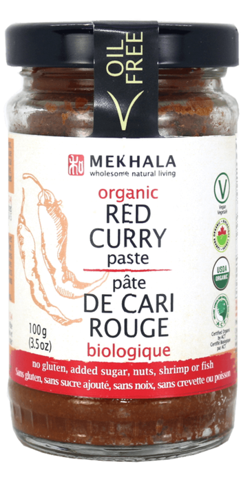 MEKHALA, PÂTE DE CARI ROUGE BIO, 100 G