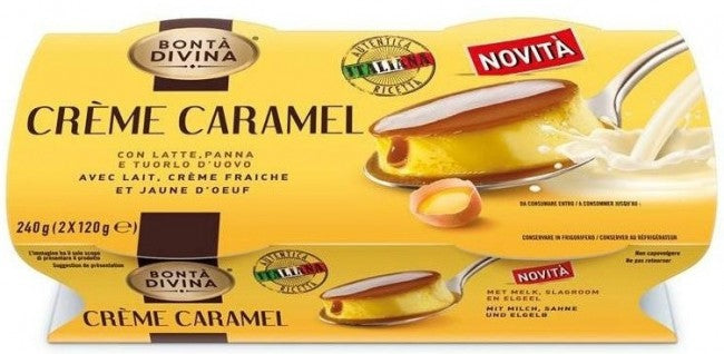 BONTA DIVINA, CRÈME CARAMEL, 2 X 120 G