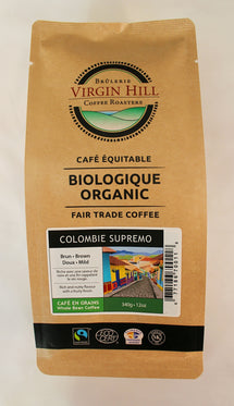 VIRGIN HILL, CAFÉ MOULU COLOMBIE SUPREMO BIOLOGIQUE, 340 G