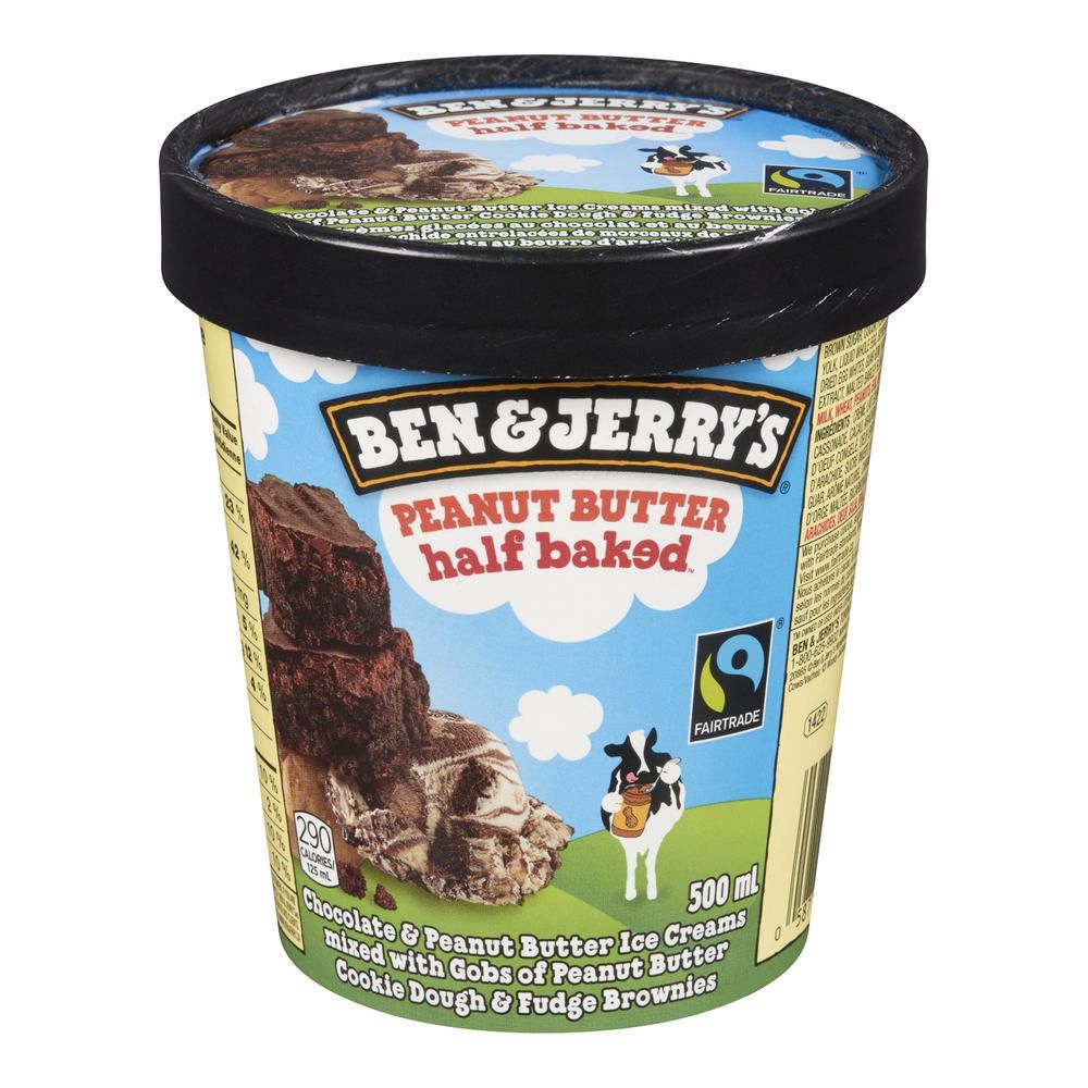 BEN - JERRY'S, ICE CREAM HALF BAKED BUTTER ARACHIDES, 500 ML— Nuvo