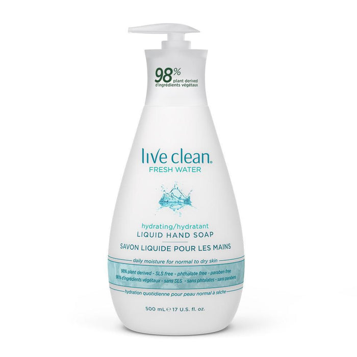 LIVE CLEAN, FRESH WATER HAND SOAP, 500ML