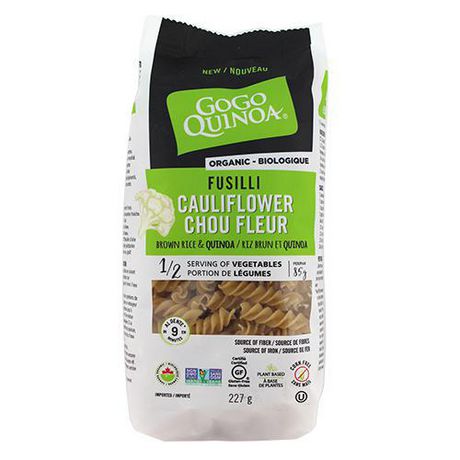 GOGO QUINOA, FUSILLI CHOU-FLEUR BIOLOGIQUE, 227G