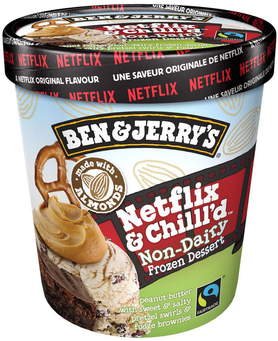 BEN & JERRY'S, DESSERT NON-LAITIER NETFLIX & CHILL'D, 500 ML