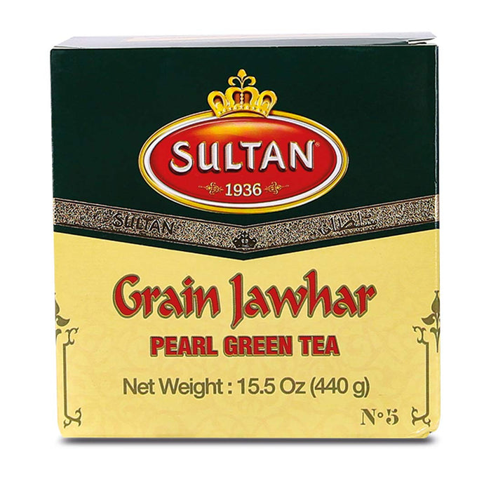 SULTAN, GRAIN JAWHAR GREEN TEA GRAIN N.5, 500 G