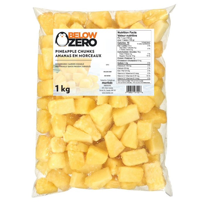 BELOW ZERO, ANANAS EN MORCEAUX, 1 KG