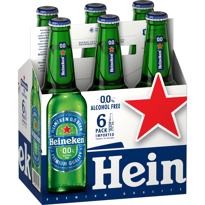 HEINEKEN, BIÈRE SANS ALCOOL 0% EN BOUTEILLE, 6X330 ML