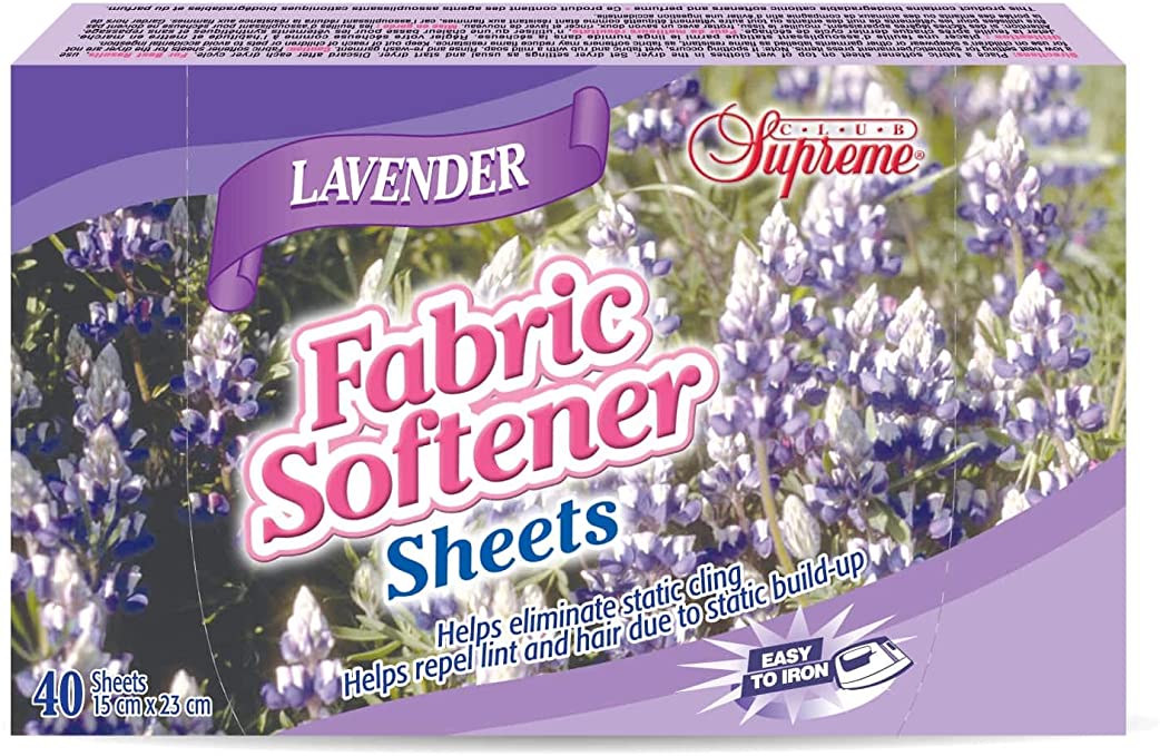 CLUB SUPREME, ASSOUPLISSANT TEXTILE LAVANDE, 40 FEUILLES