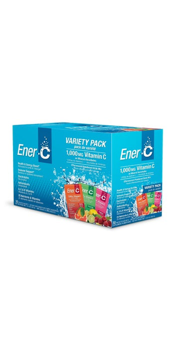 ENER-C, PAQUET VARIÉTÉ DE VITAMINE C 1000 MG, 30 UNITÉS