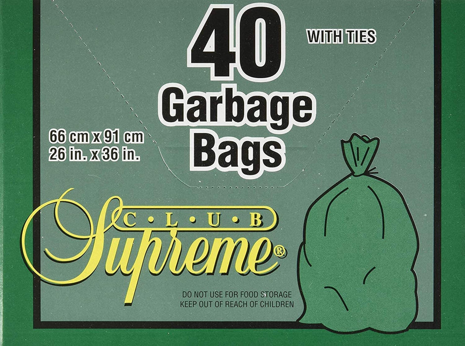 CLUB SUPREME, SACS À ORDURES 66X91 CM, 40 UNITÉS