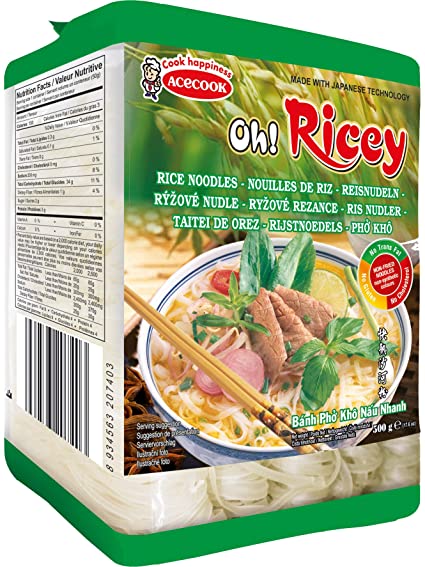 OH RICEY, BAHN PHO RICE NOODLES, 500 G