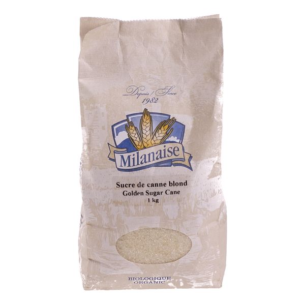 MILANAISE SUCRE DE CANNE BLONDE BIO, 1KG
