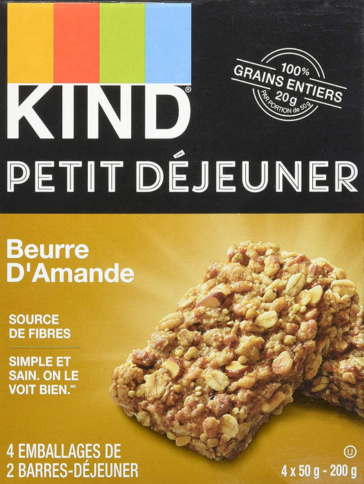 KIND, BARRE PETIT DÉJEUNER BEURRE D'AMANDE, 200G