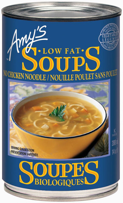 AMY'S SOUPE NOUILLES FAIBLE EN GRAS 398ML