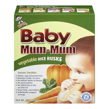 HOT KID, BABY MUM-MUM RICE RUSKS WITH VEGETABLES, 50 G