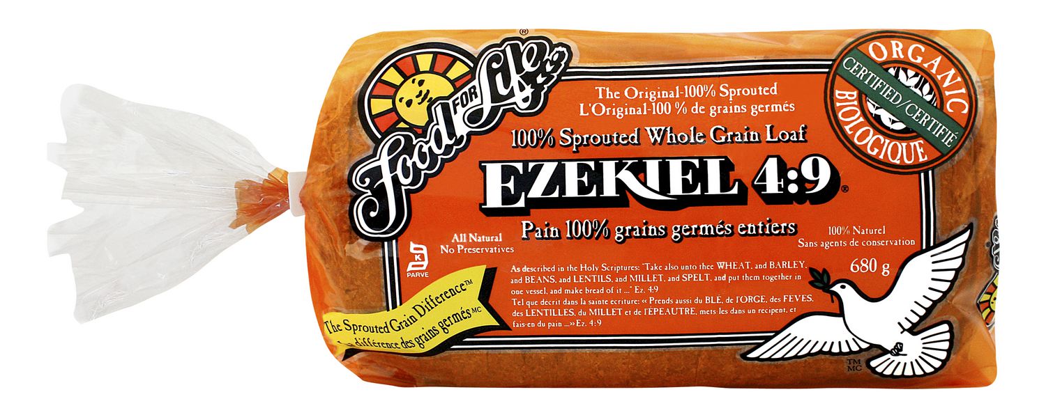FOOD FOR LIFE EIZEKEL 4:9, PAIN 100% GRAINS GERMÉS ENTIERS BIO, 680 G