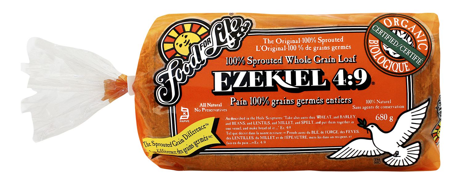 FOOD FOR LIFE EIZEKEL 4:9, 100% ORGANIC WHOLE SPROUTED GRAIN BREAD, 680 G