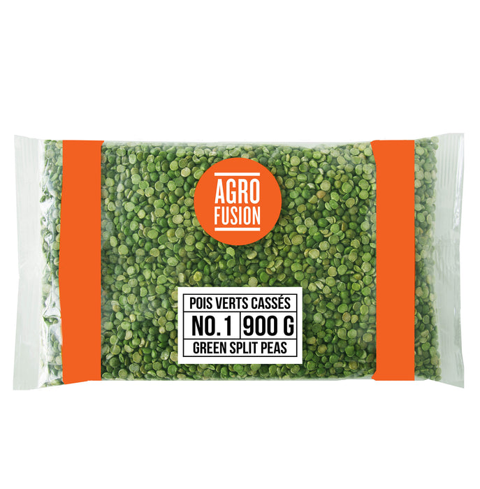 AGROFUSION, POIS VERTS CASSÉS, 900G