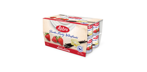 ASTRO, VELOUFRUITS VANILLE FRAISES, 12X100 G