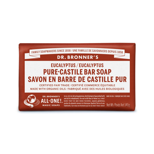 DR. BRONNER'S, SAVON DE CASTILLE BARRE EUCALYPTUS, 142 G
