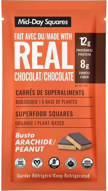 MID-DAY SQUARES, CHOCOLAT ARACHIDE, 70 G