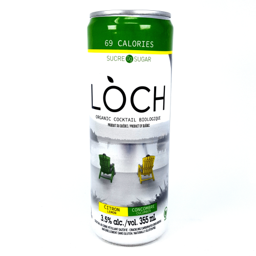 LOCH, COCKTAIL AU CITRON & CONCOMBRE 3.5% BIOLOGIQUE, 355 ML