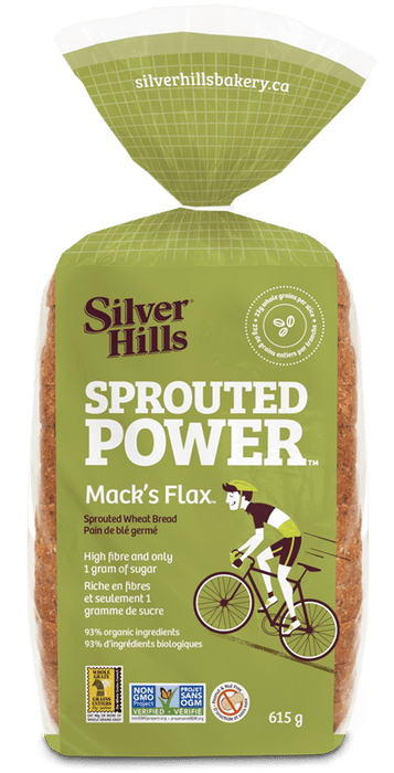 SILVER HILLS, MACK'S FLAX PAIN DE BLÉ GERMÉ AUX GRAINES DE LIN, 615 G