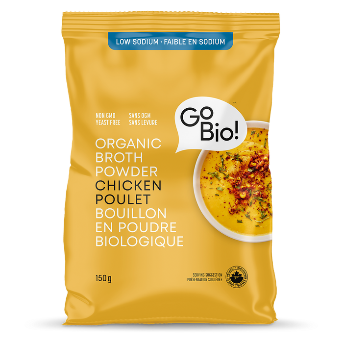 GOBIO, ORGANIC CHICKEN BROTH POWDER, 150 G